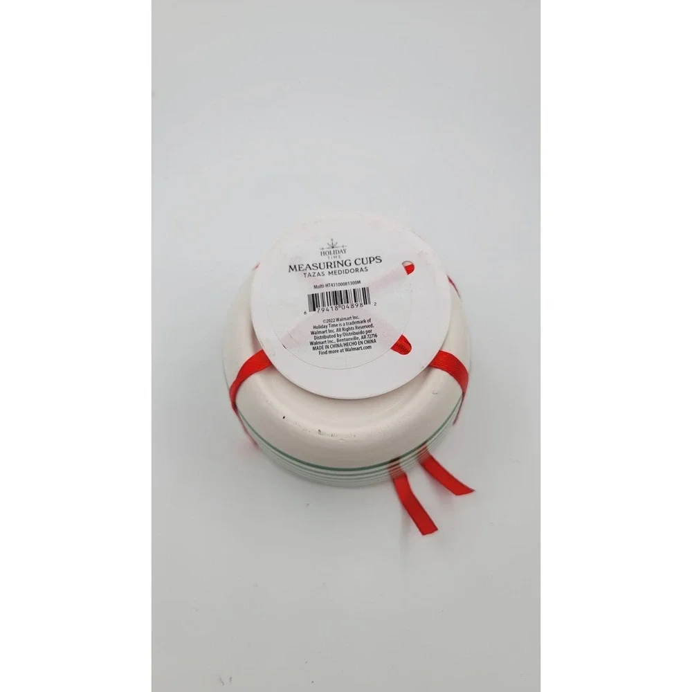 Walmart‎ Holiday Time Christmas Elf Ceramic Measuring Cups Set